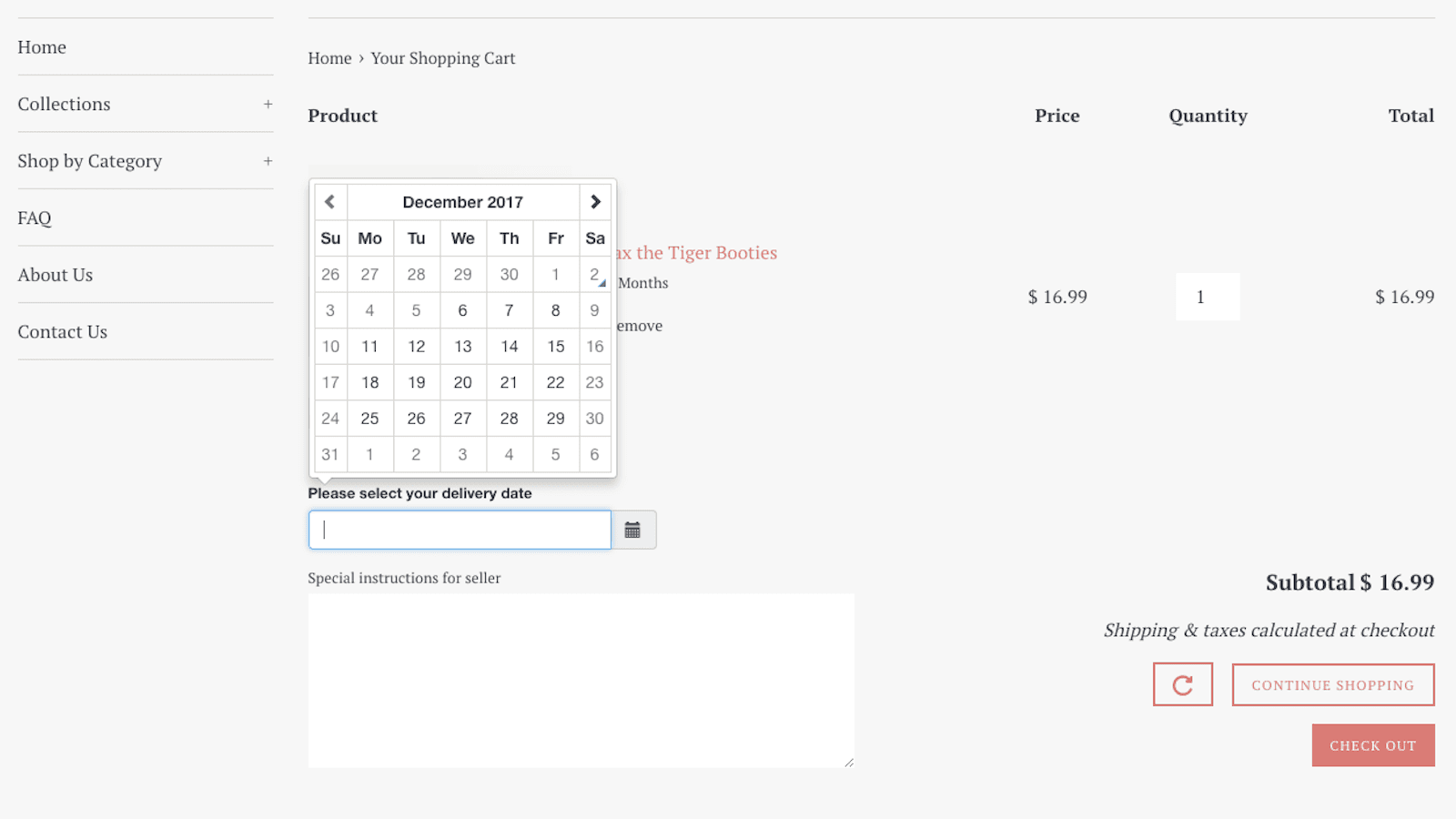 1‑Click Delivery Date Picker screenshot 1