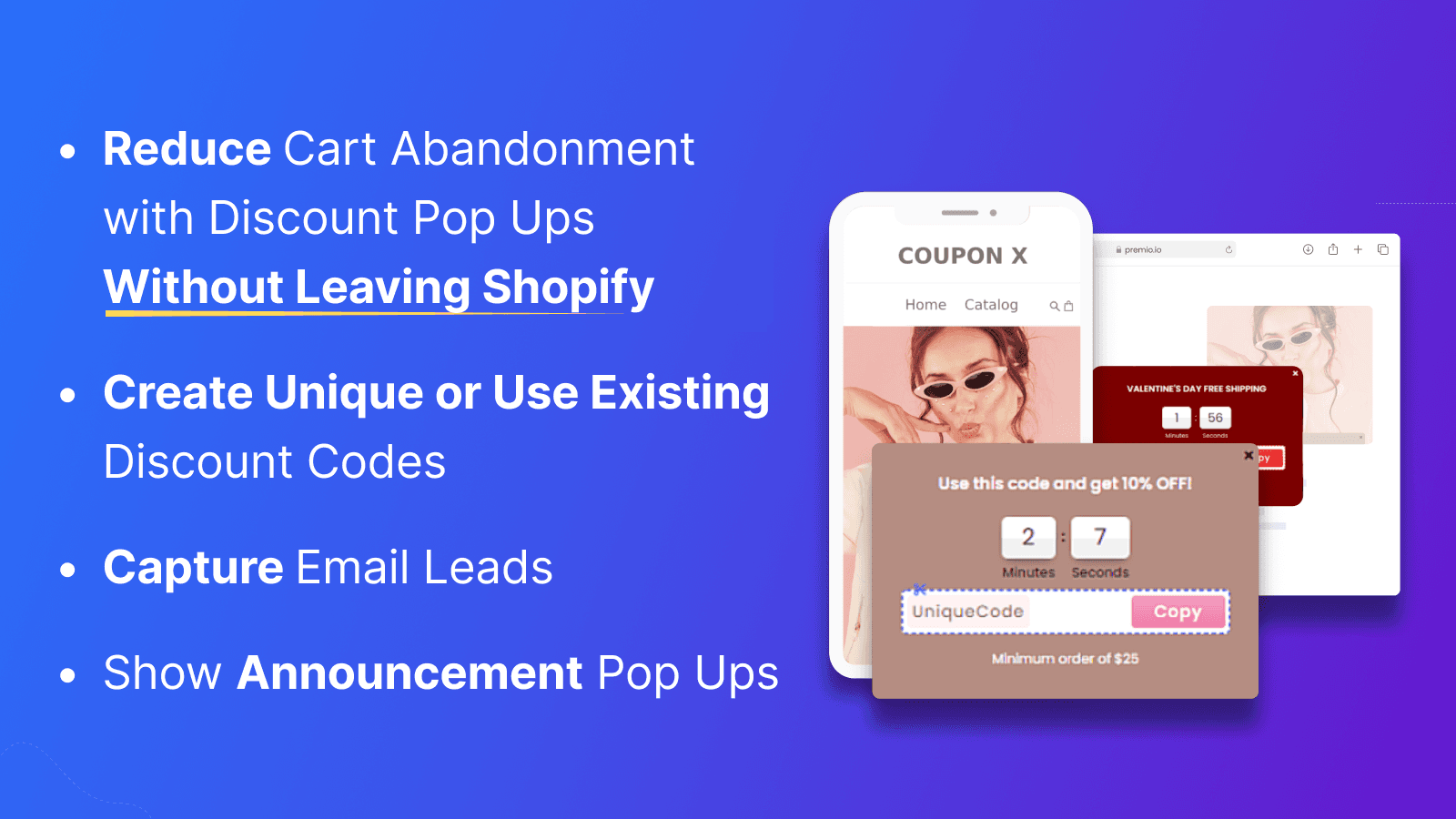 Coupon X: Discount Code Pop Up screenshot 1