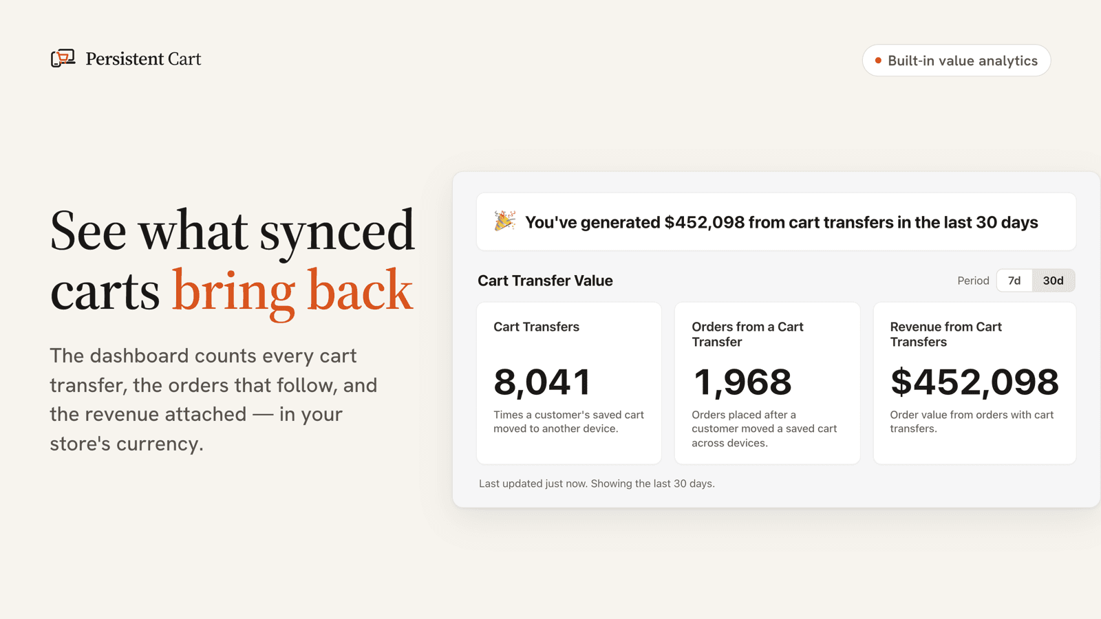 Persistent Cart ‑ Sync Devices screenshot 2