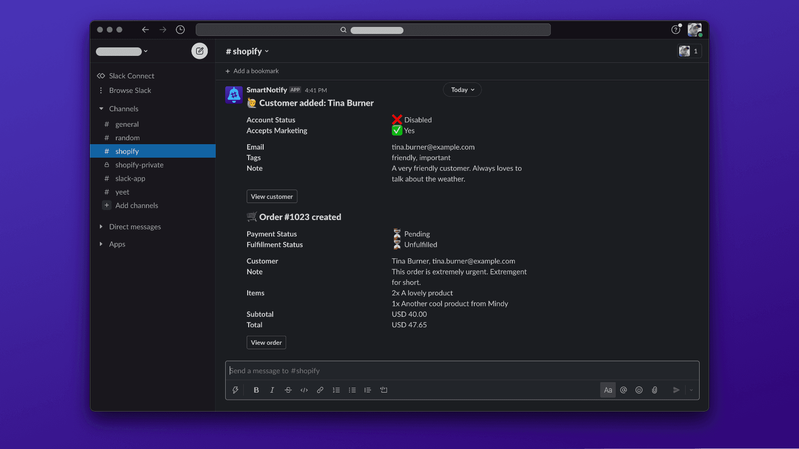 SmartNotify for Slack screenshot 1