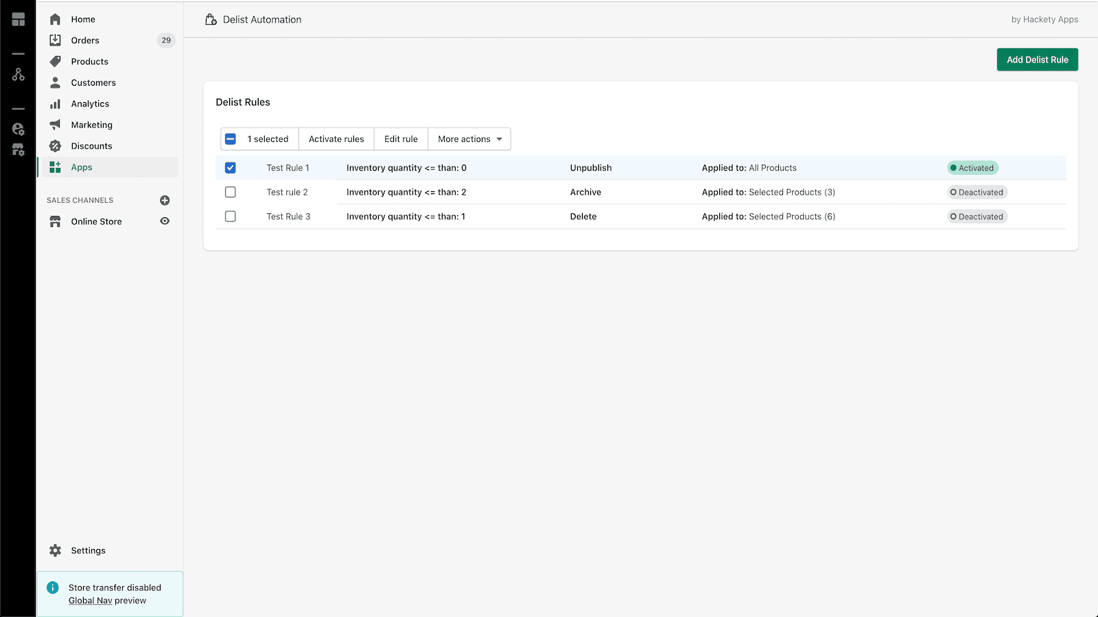 Delistor screenshot 1