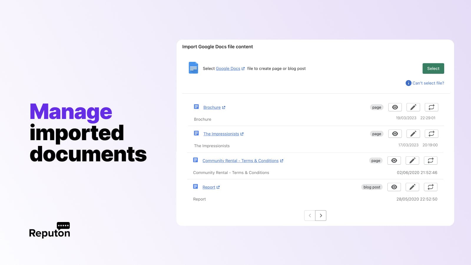 Reputon Blog & Page Builder screenshot 2