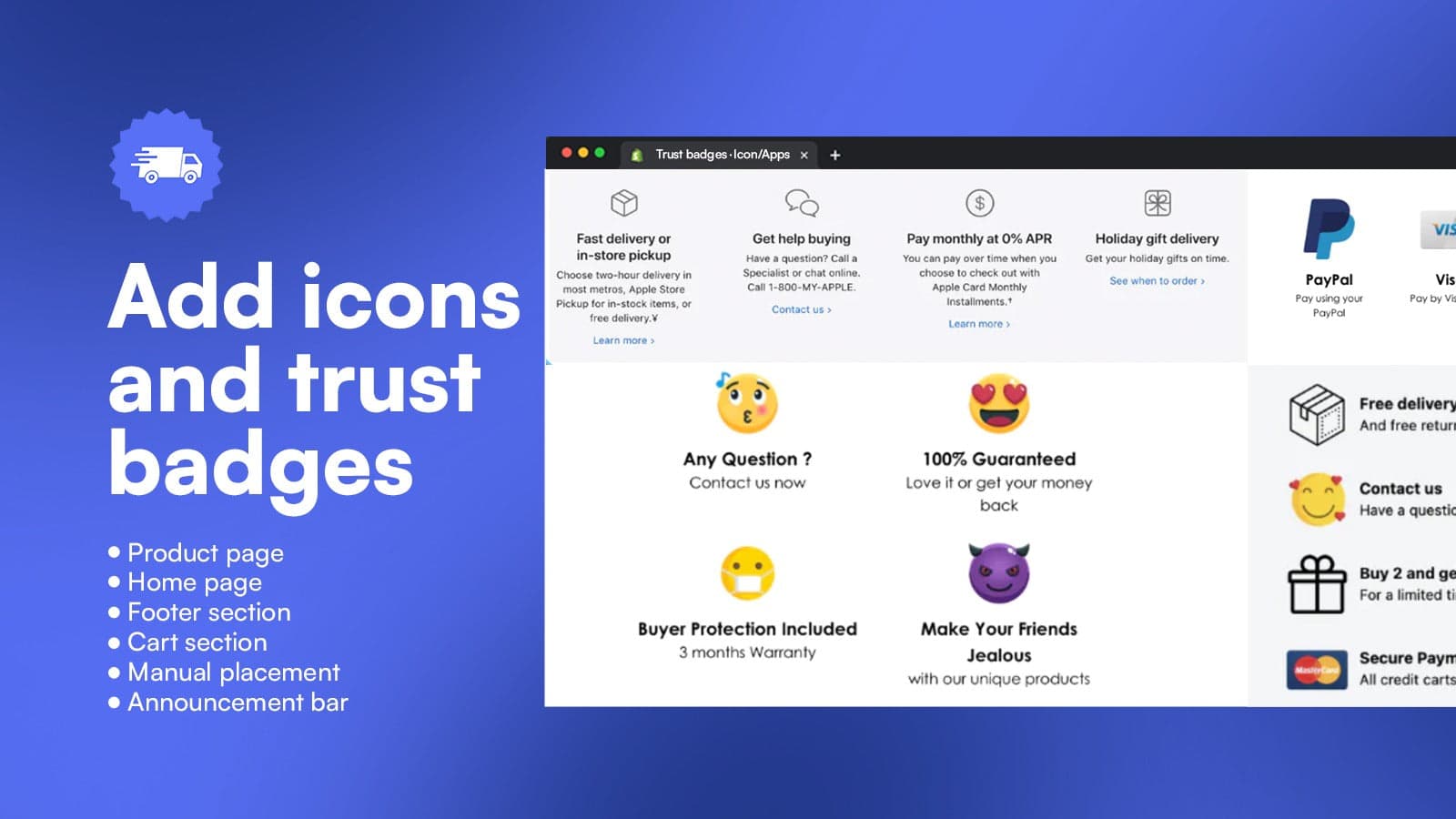 Iconito ‑ Trust badges & icons screenshot 1