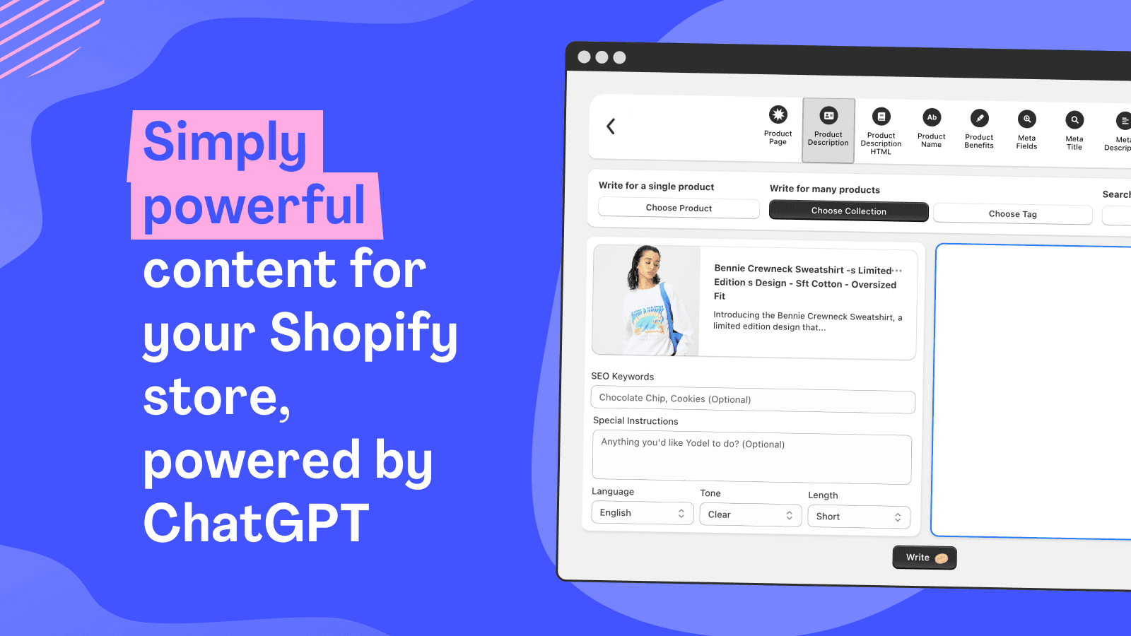 Yodel: AI Product Descriptions screenshot 1