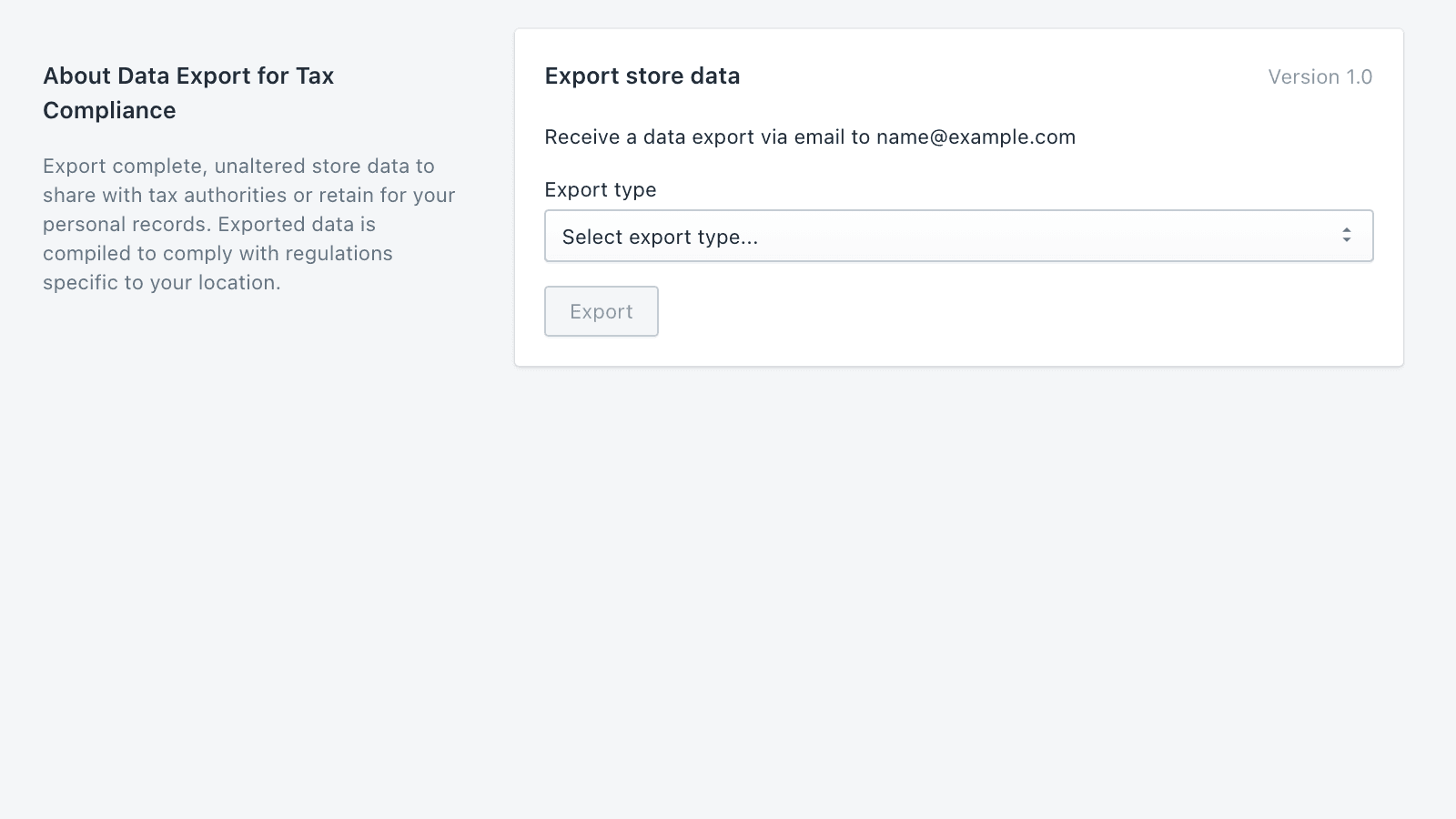 Data Exporter ‑ Tax Compliance screenshot 2