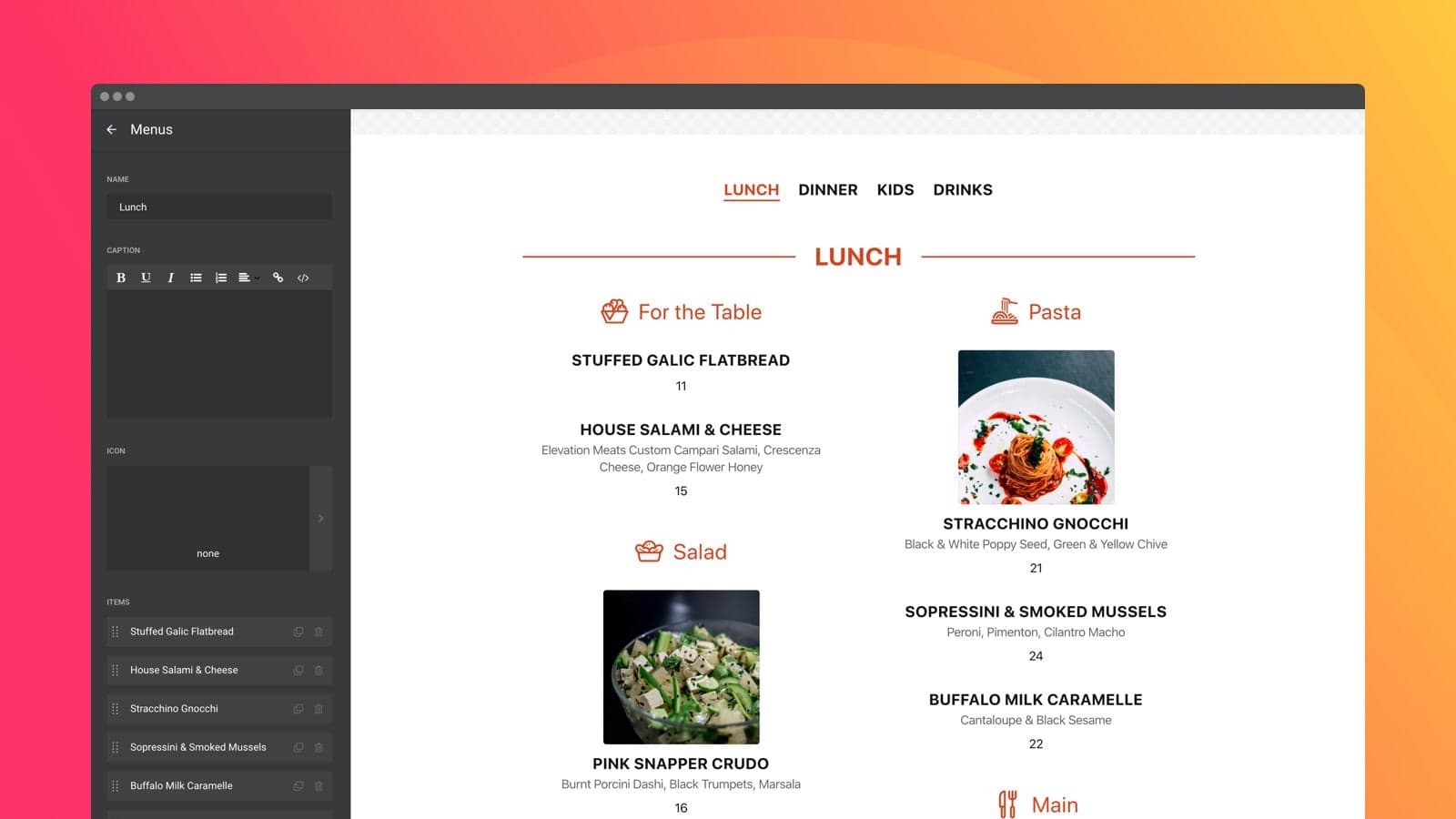 Restaurant Menu by Elfsight screenshot 2
