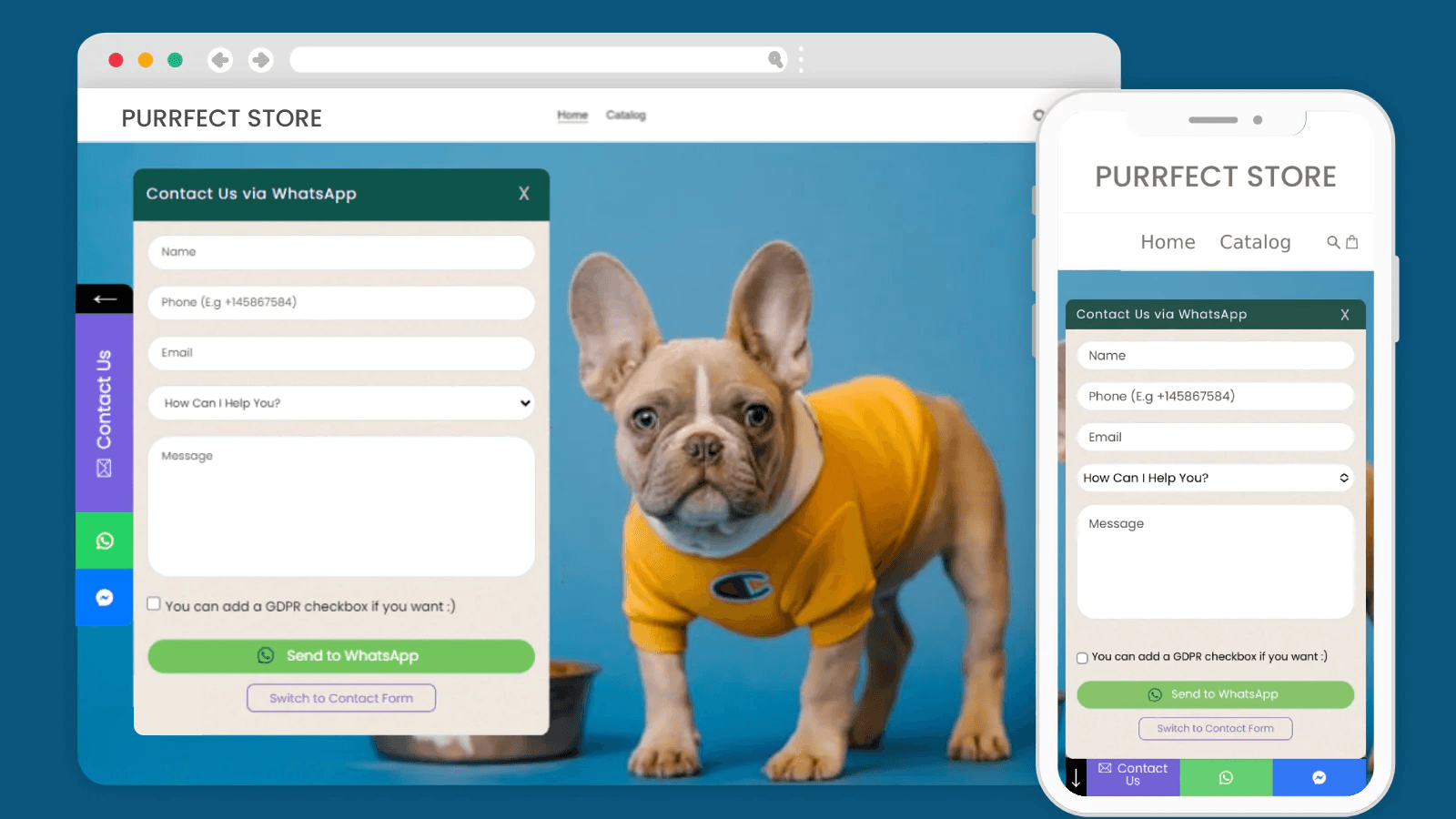Premio Sticky Contact Us Form screenshot 2