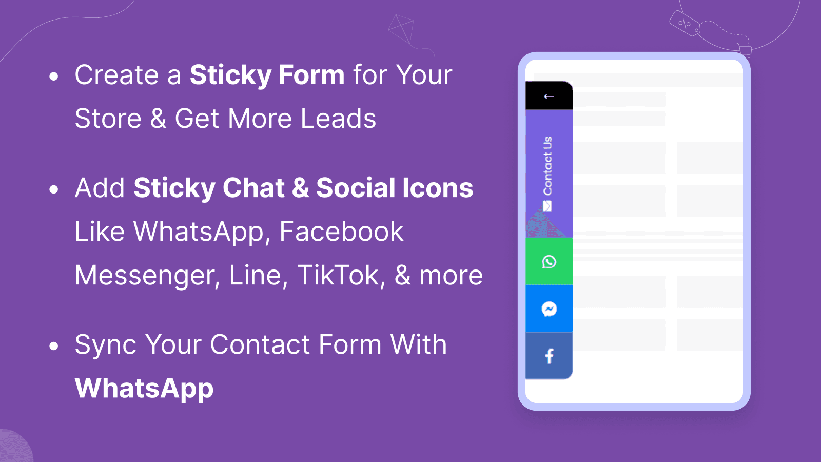 Premio Sticky Contact Us Form screenshot 1