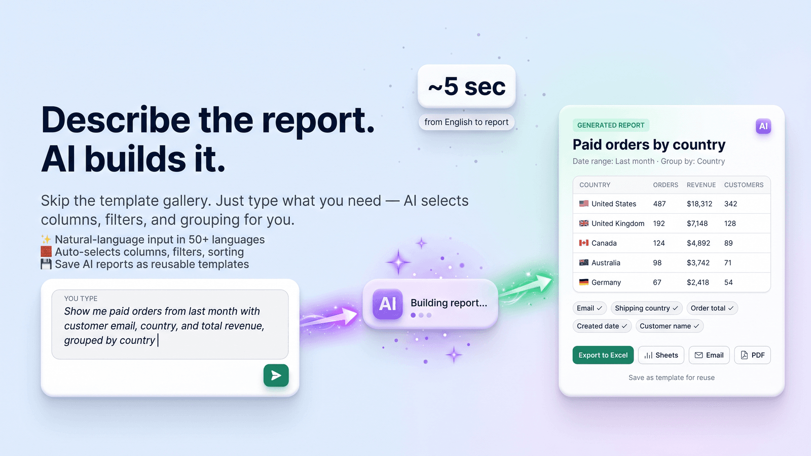 Easy Reports & Data Export screenshot 2
