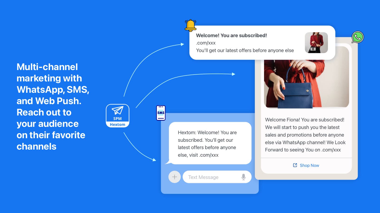 Hextom: WhatsApp, SMS & Push screenshot 2