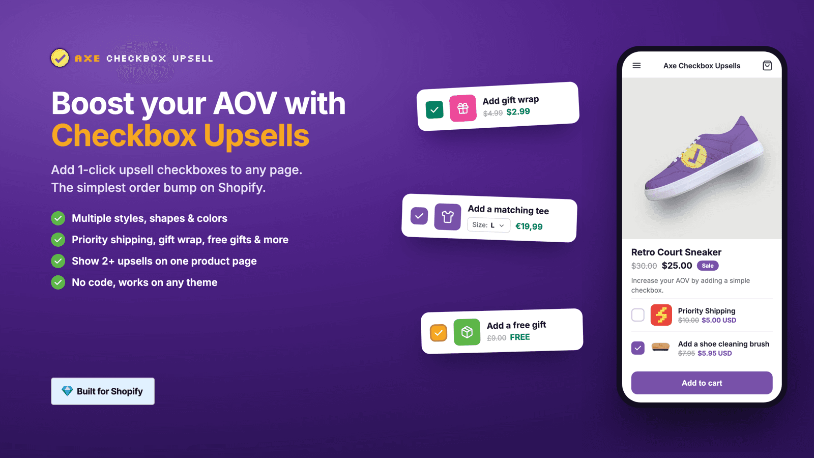 Axe Checkbox Upsell Order Bump screenshot 1
